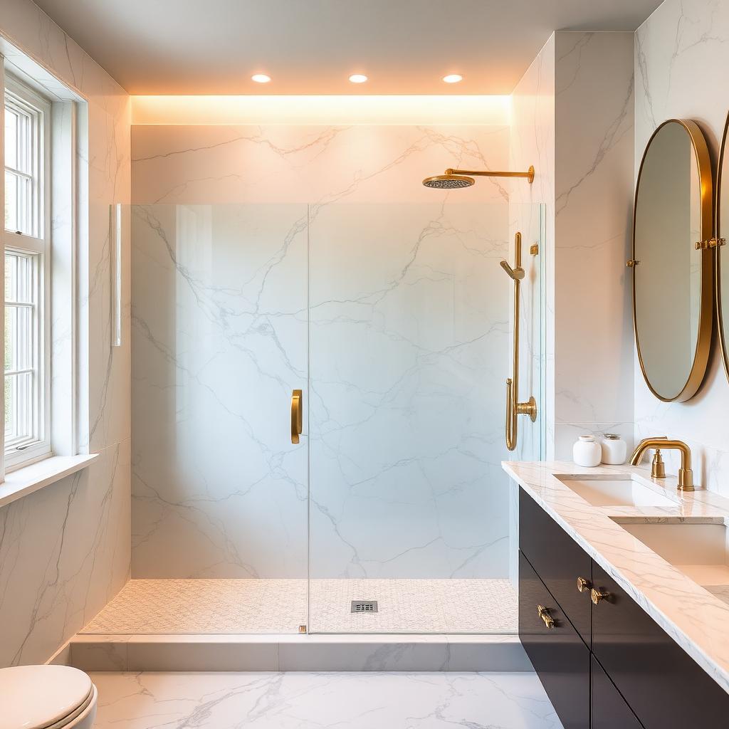Marble walk-in bath